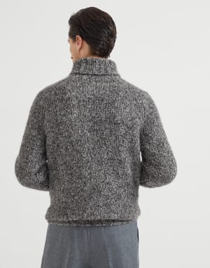 Knop turtleneck sweater Dark Grey Man - Brunello Cucinelli