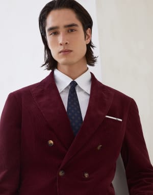 天鹅绒小西装套装 苋菜紫 男款 - Brunello Cucinelli