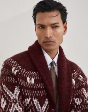 Cardigan à boutons en métal Amarante Homme - Brunello Cucinelli