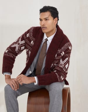 Cardigan à boutons en métal Amarante Homme - Brunello Cucinelli