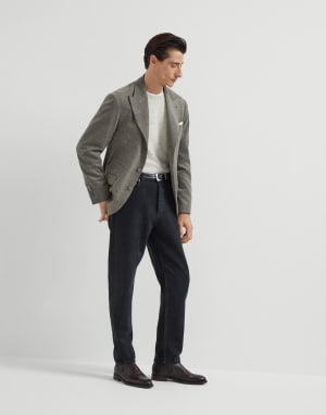Corduroy blazer Khaki Man - Brunello Cucinelli