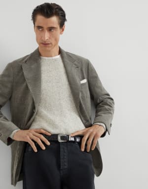 Corduroy blazer Khaki Man - Brunello Cucinelli