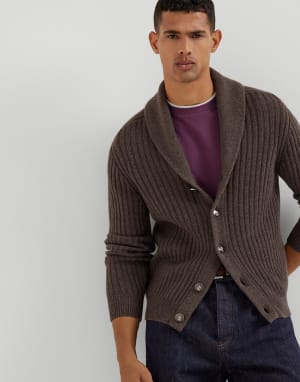T-shirt with faux-layering Burgundy Man - Brunello Cucinelli