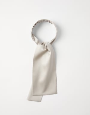 Jabot en satin de soie extensible Beige Soie Femme - Brunello Cucinelli