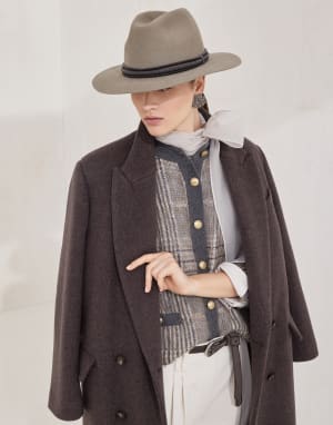 Handcrafted coat Rust Brown Woman - Brunello Cucinelli