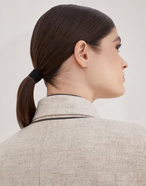 Twill flannel blazer Beige Woman - Brunello Cucinelli