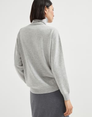 Cashmere sweater with monili Pebble Woman - Brunello Cucinelli