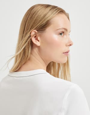 Jersey T-shirt White Woman - Brunello Cucinelli