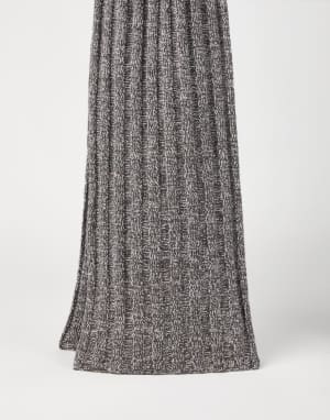 Cashmere knit scarf Coffee Man - Brunello Cucinelli