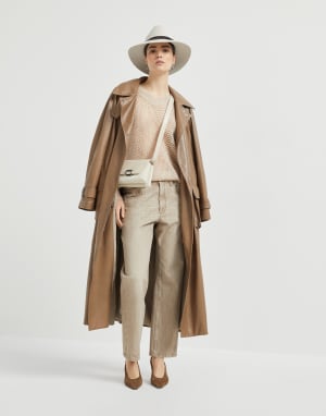 闪耀网眼针织衫 暖米色 女款 - Brunello Cucinelli