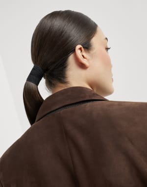 Suede blazer Rust Brown Woman - Brunello Cucinelli