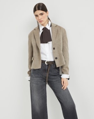 Hand-crafted cropped blazer Rope Woman - Brunello Cucinelli