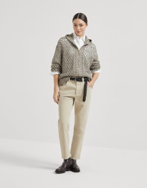 闪耀网眼来衫 暖米色 女款 - Brunello Cucinelli