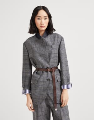 Chaqueta Príncipe de Gales Fantasía Mujer - Brunello Cucinelli