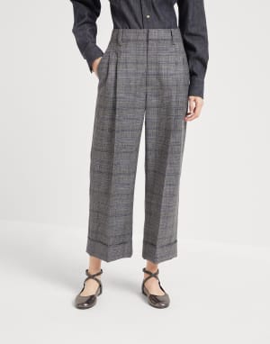 Prince of Wales trousers Multicoloured Woman - Brunello Cucinelli