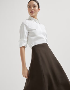 Circle skirt Cocoa Woman - Brunello Cucinelli