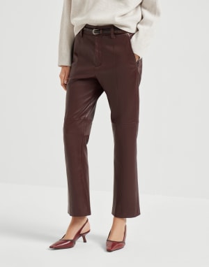 Pantalón Square Cigarette Alheña Mujer - Brunello Cucinelli