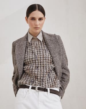 绒面革腰带 深棕色 女款 - Brunello Cucinelli