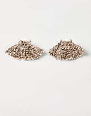 Sterling Silver earrings Light Gold Woman - Brunello Cucinelli