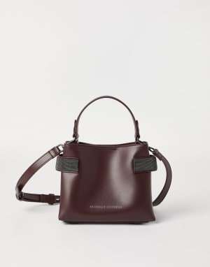 Small Top-Handle Essence bag Burgundy Woman - Brunello Cucinelli