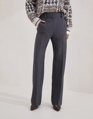 Straight Loose trousers Lead Woman - Brunello Cucinelli