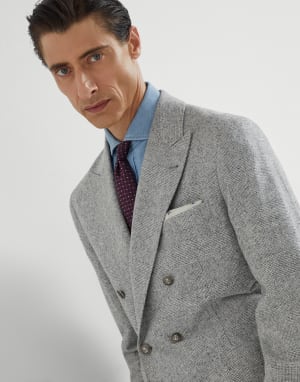 威尔士格纹西装套装 浅灰 男款 - Brunello Cucinelli