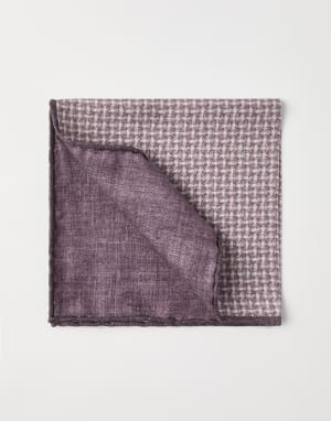 Pocket square with pattern Burgundy Man - Brunello Cucinelli