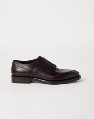 Calfskin derby Dark Amber Smoke Man - Brunello Cucinelli
