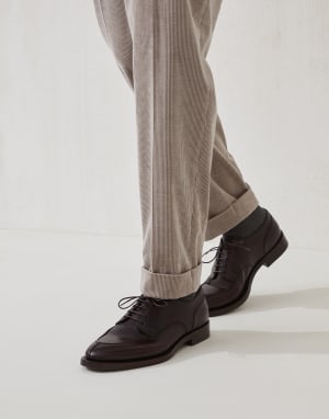 Calfskin derby Dark Amber Smoke Man - Brunello Cucinelli