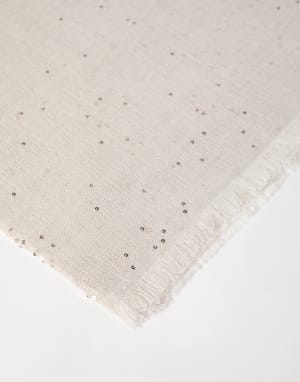 Sciarpa in cashmere e seta Diamante Avena Donna - Brunello Cucinelli