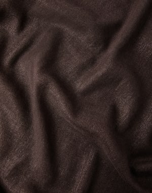 闪亮丝绒围巾 棕色 女款 - Brunello Cucinelli