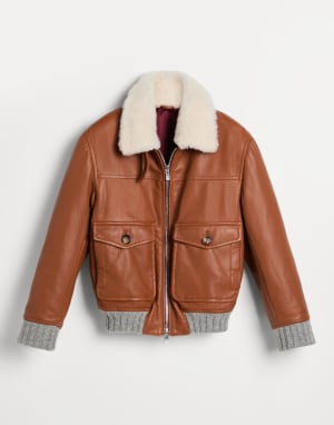 BRUNELLO CUCINELLIキッズ　 オレンジブルゾン１０Ｙ Boy's outerwear: luxurious coats and jackets | Brunello
