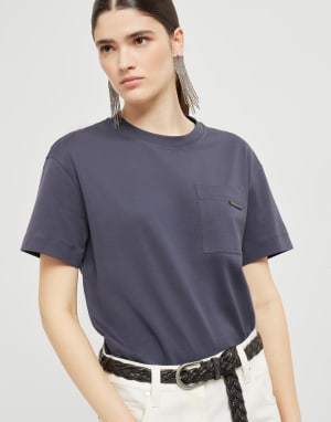 Cotton jersey T-shirt Night Woman - Brunello Cucinelli