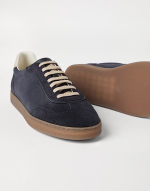 Suede sneakers Blue Man - Brunello Cucinelli