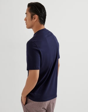 T-shirt with print Cobalt Man - Brunello Cucinelli