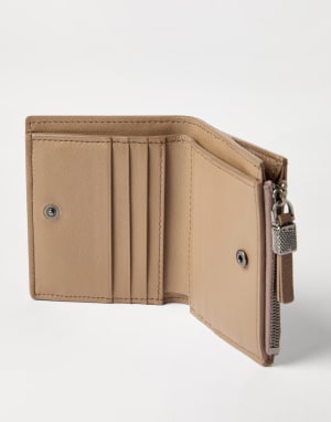 モニーレ付き ウォレット(スモール) チョコレート レディース - Brunello Cucinelli