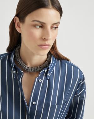 Vetro and Silver choker Silver Woman - Brunello Cucinelli