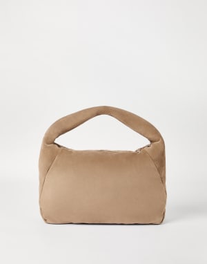 Suede BC Duo Hobo bag Light Brown Woman - Brunello Cucinelli