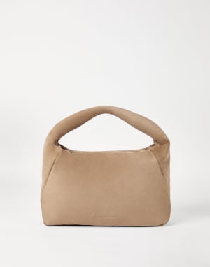 Suede BC Duo Hobo bag Light Brown Woman - Brunello Cucinelli