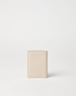 Leather passport holder Ivory Woman - Brunello Cucinelli
