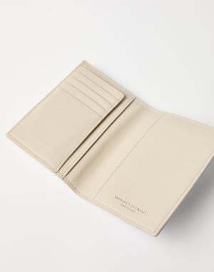Leather passport holder Ivory Woman - Brunello Cucinelli