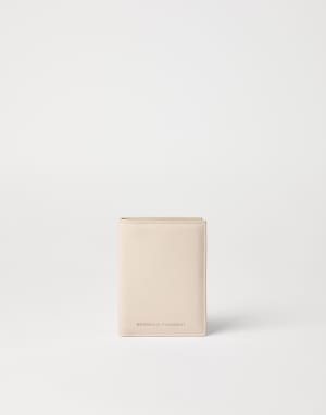 Leather passport holder Ivory Woman - Brunello Cucinelli