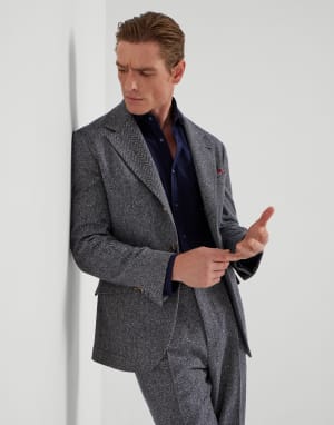 Hemd in Basic Fit Navy-Blau Herren - Brunello Cucinelli