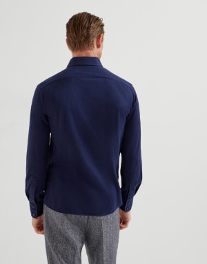 Hemd in Basic Fit Navy-Blau Herren - Brunello Cucinelli