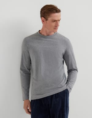 Long sleeve T-shirt Grey Man - Brunello Cucinelli