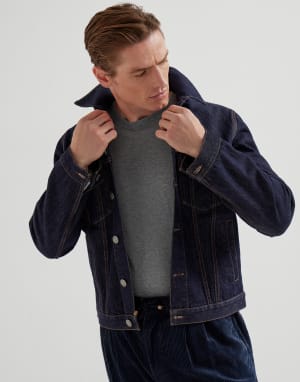 长袖T恤 灰色 男款 - Brunello Cucinelli