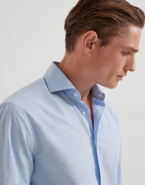 Oxford-Hemd Himmelblau Herren - Brunello Cucinelli