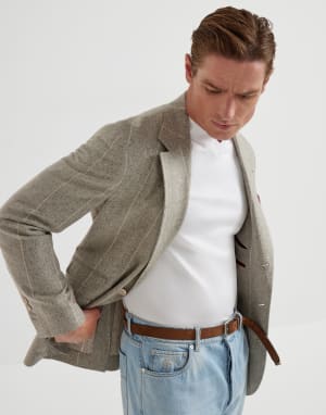 长袖T恤 白色 男款 - Brunello Cucinelli