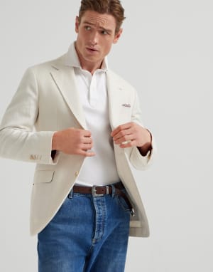 Polo con colletto camicia Bianco Uomo - Brunello Cucinelli