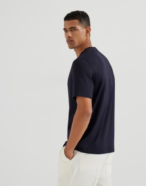 T-shirt in jersey Blu Uomo - Brunello Cucinelli